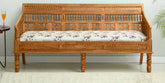 Shanti Surprise Sheesham Wood 3 Seater Sofa In Scratch Resistant Rustic Teak Finish